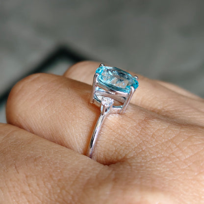 Aqua Grace Natural Aquamarine Ring