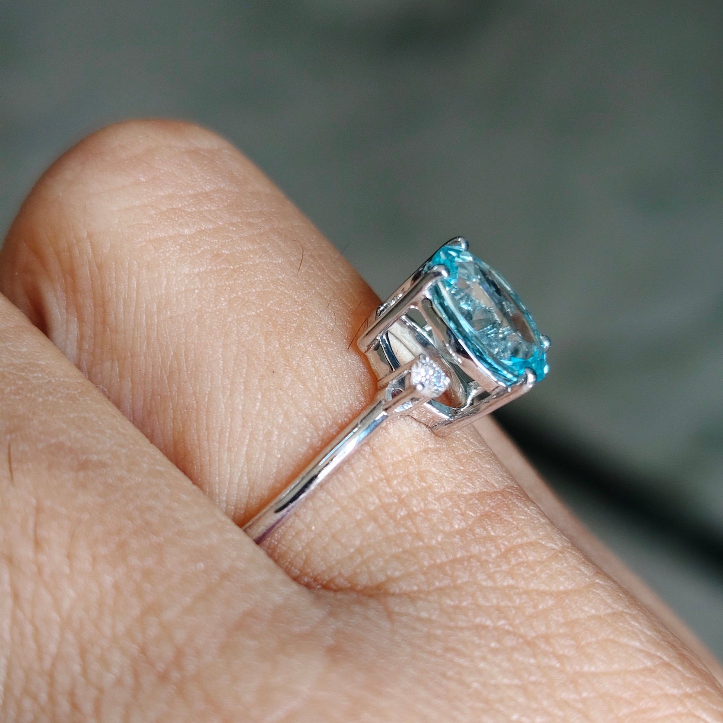 Aqua Grace Natural Aquamarine Ring