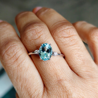 Aqua Grace Natural Aquamarine Ring