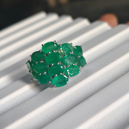 Honey Comb Emerald Ring