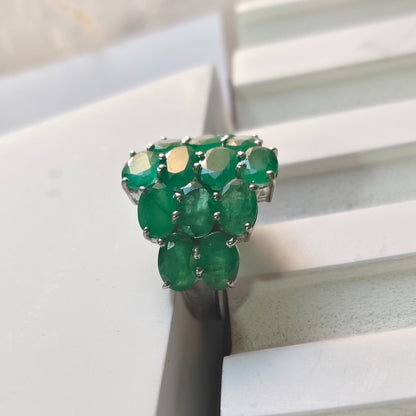 Honey Comb Emerald Ring