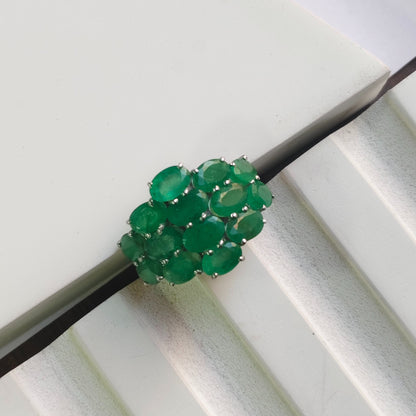 Honey Comb Emerald Ring