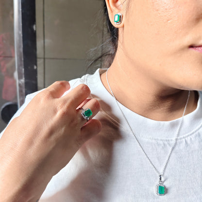 Cherished Charm Natural Green Onyx Set