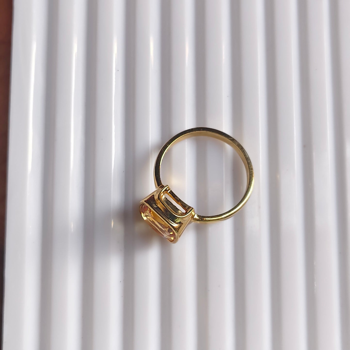 Citriva Natural Citrine Unisex Ring