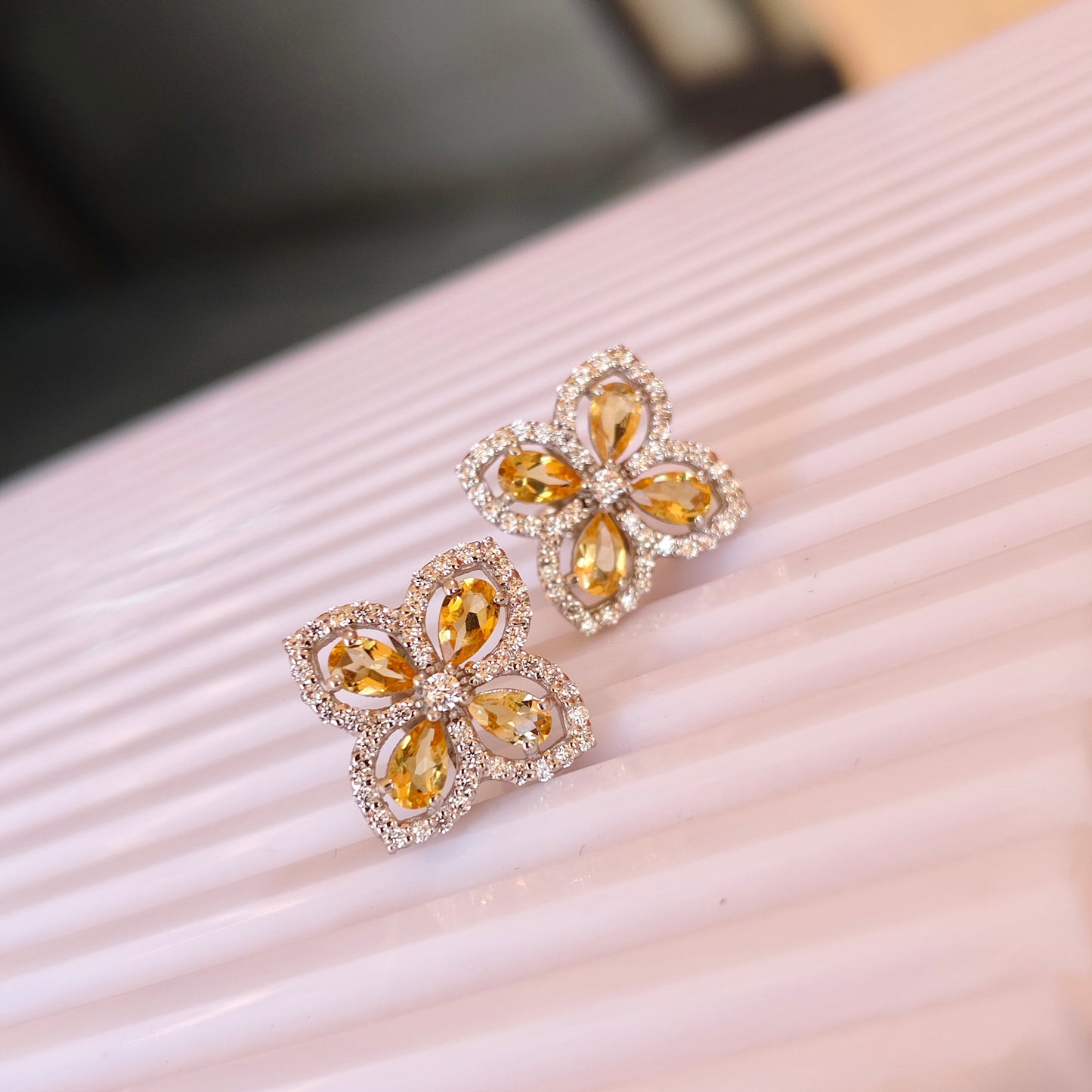 Glamour Fiesta Natural Citrine Sterling Silver Set