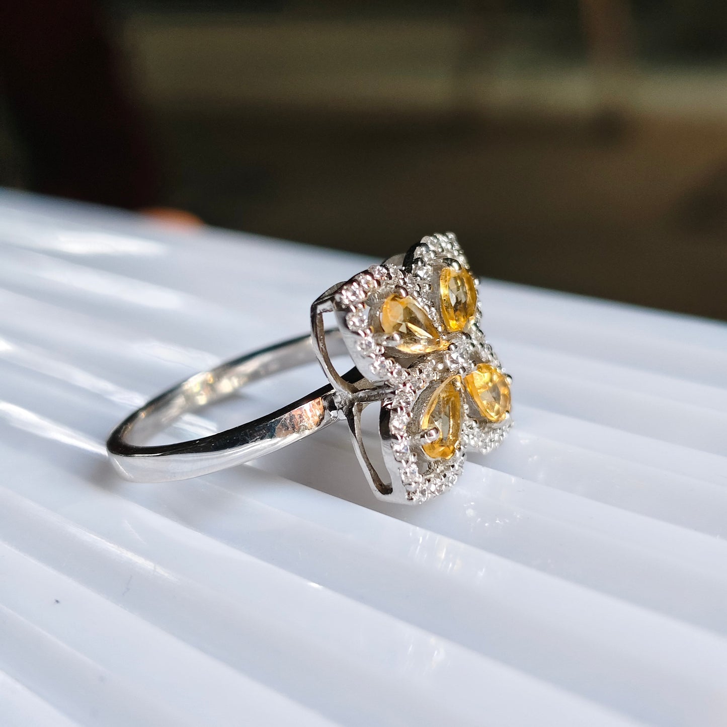 Glamour Fiesta Natural Citrine Sterling Silver Set