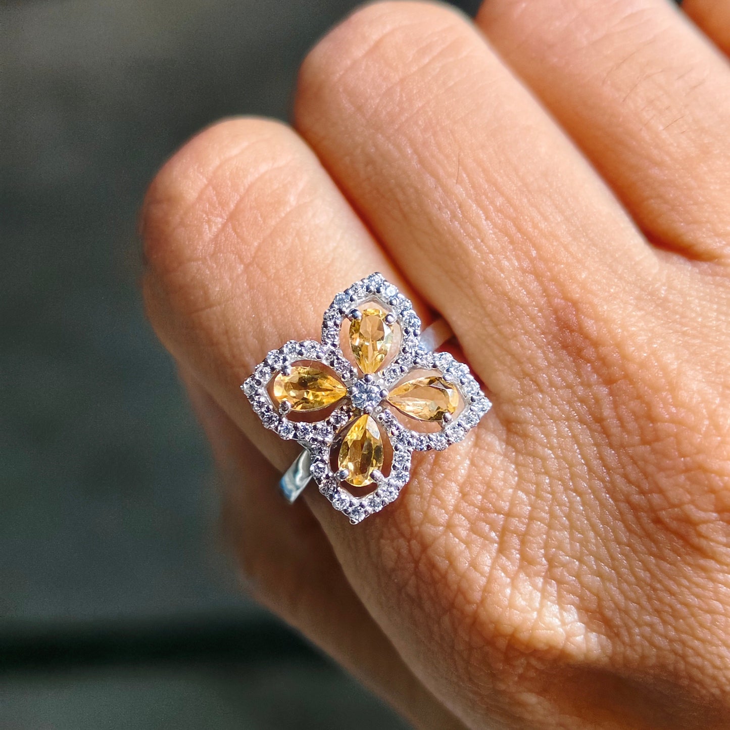 Glamour Fiesta Natural Citrine Sterling Silver Set