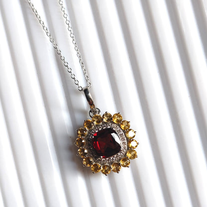 Bloom Royale Natural Garnet and Citrine Set