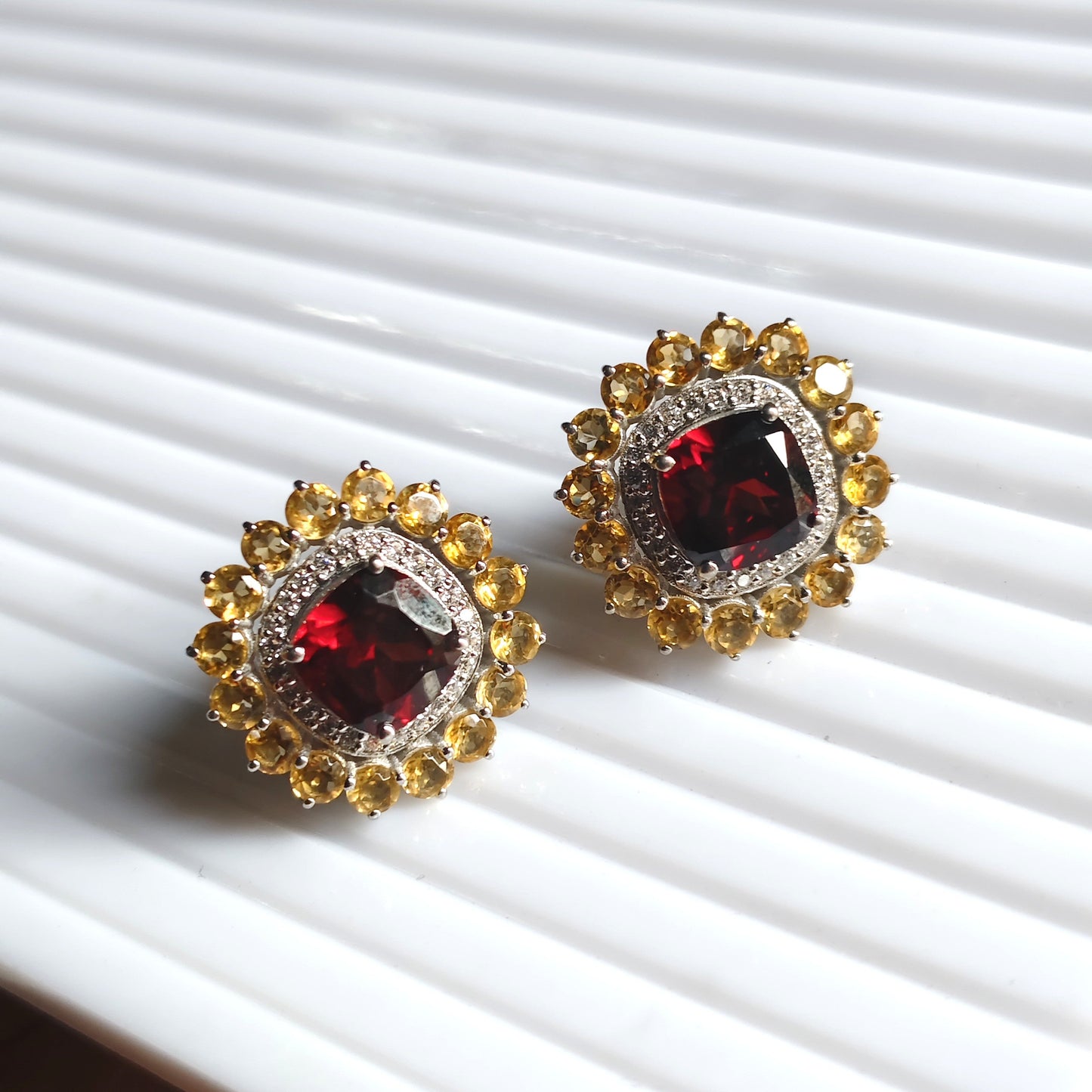 Bloom Royale Natural Garnet and Citrine Set