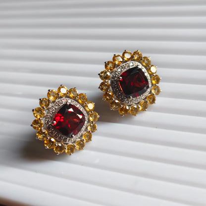 Bloom Royale Natural Garnet and Citrine Set