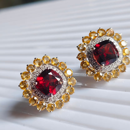 Bloom Royale Natural Garnet and Citrine Set