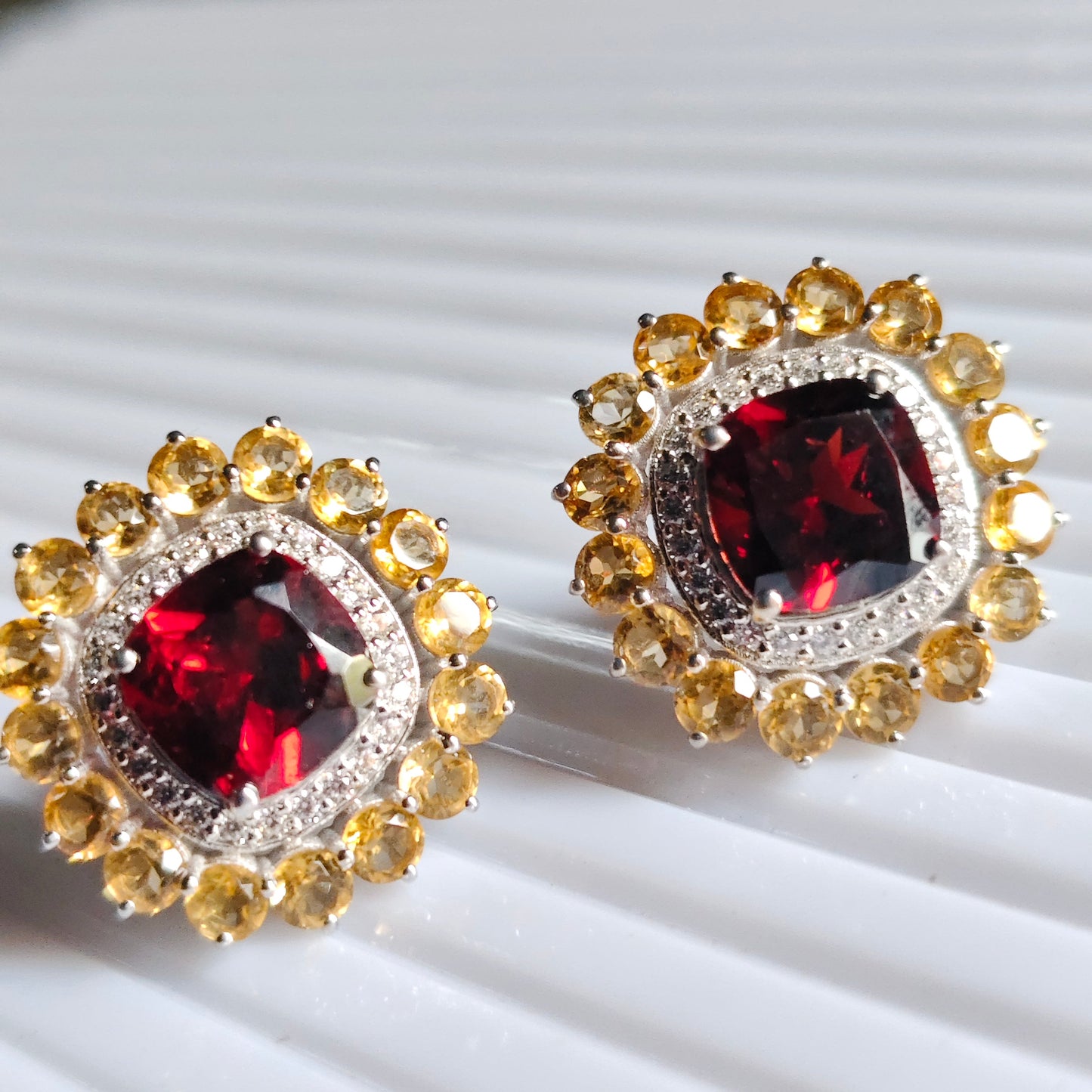 Bloom Royale Natural Garnet and Citrine Set