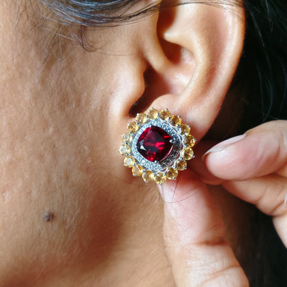 Bloom Royale Natural Garnet and Citrine Set