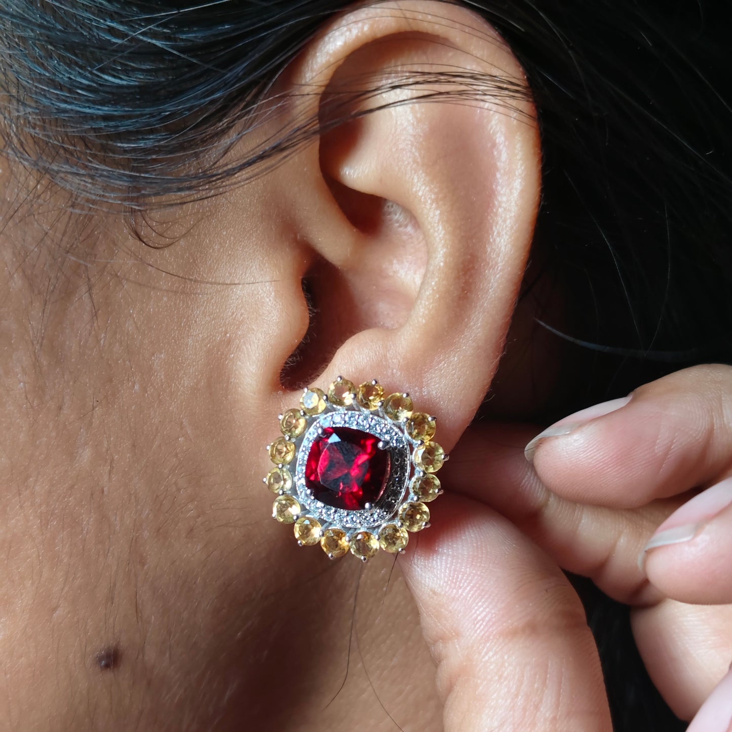 Bloom Royale Natural Garnet and Citrine Set
