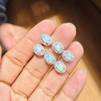 Gemlet Opal Necklace With Earrings