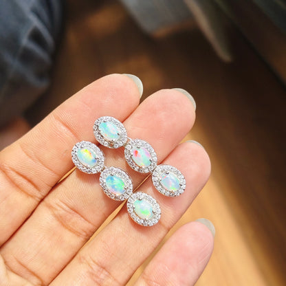 Gemlet Opal Necklace With Earrings