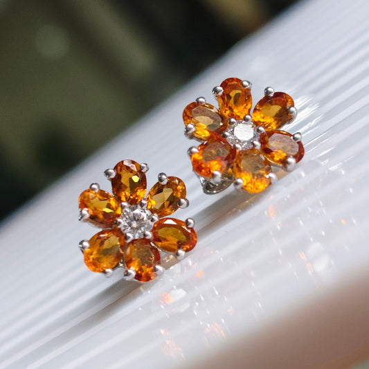 Bloom Citrine Studs