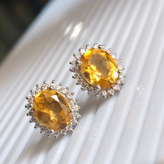 Sunlight Citrine Solos Studs