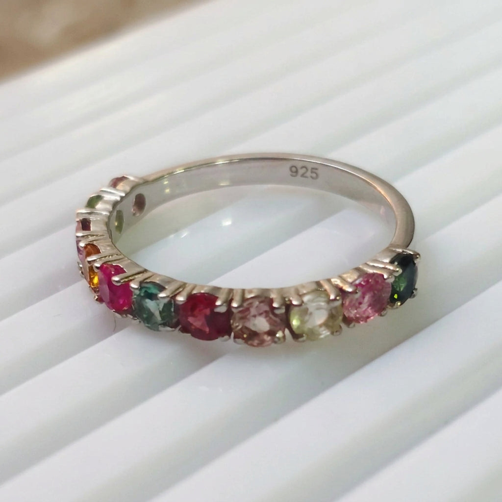 'Spectrum' Multi Tourmaline Ring Band