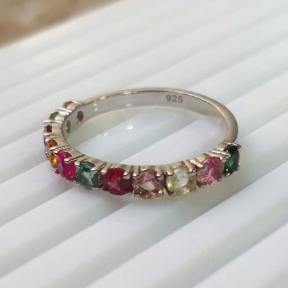 'Spectrum' Multi Tourmaline Ring Band