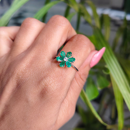 'Bloom' Emerald Ring