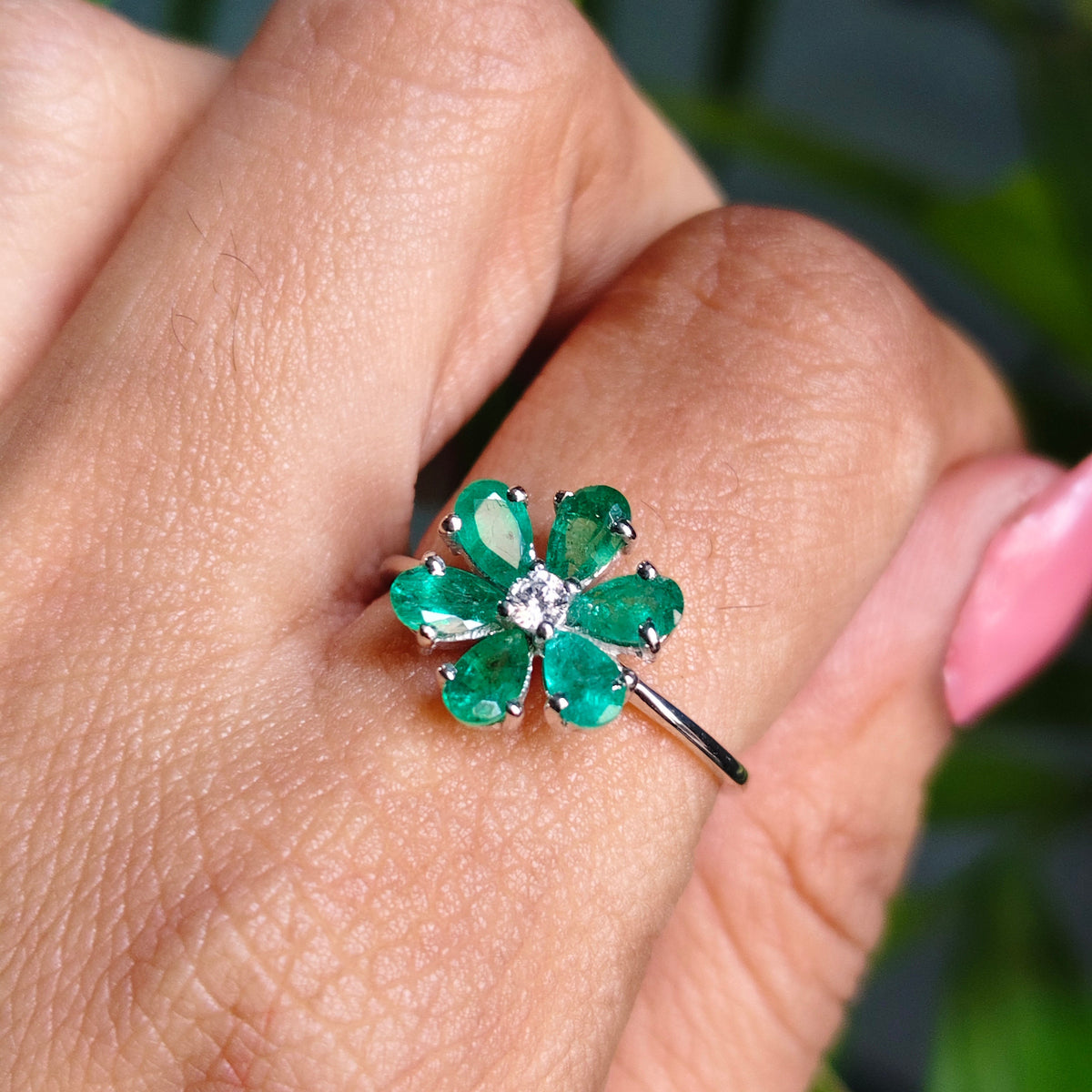 'Bloom' Emerald Ring