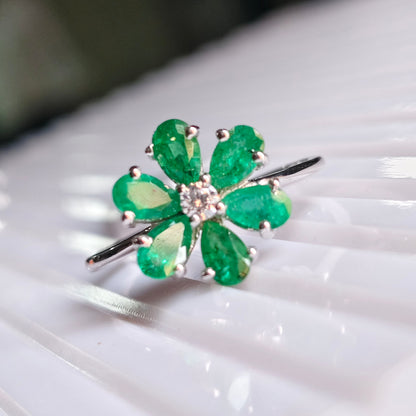 'Bloom' Emerald Ring