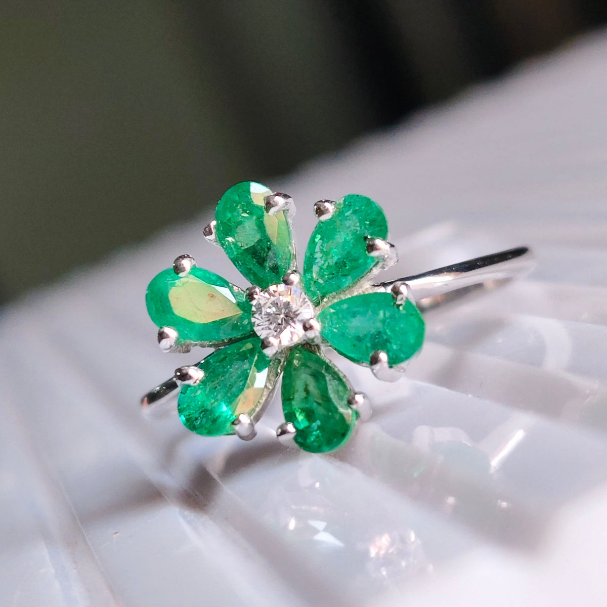 'Bloom' Emerald Ring