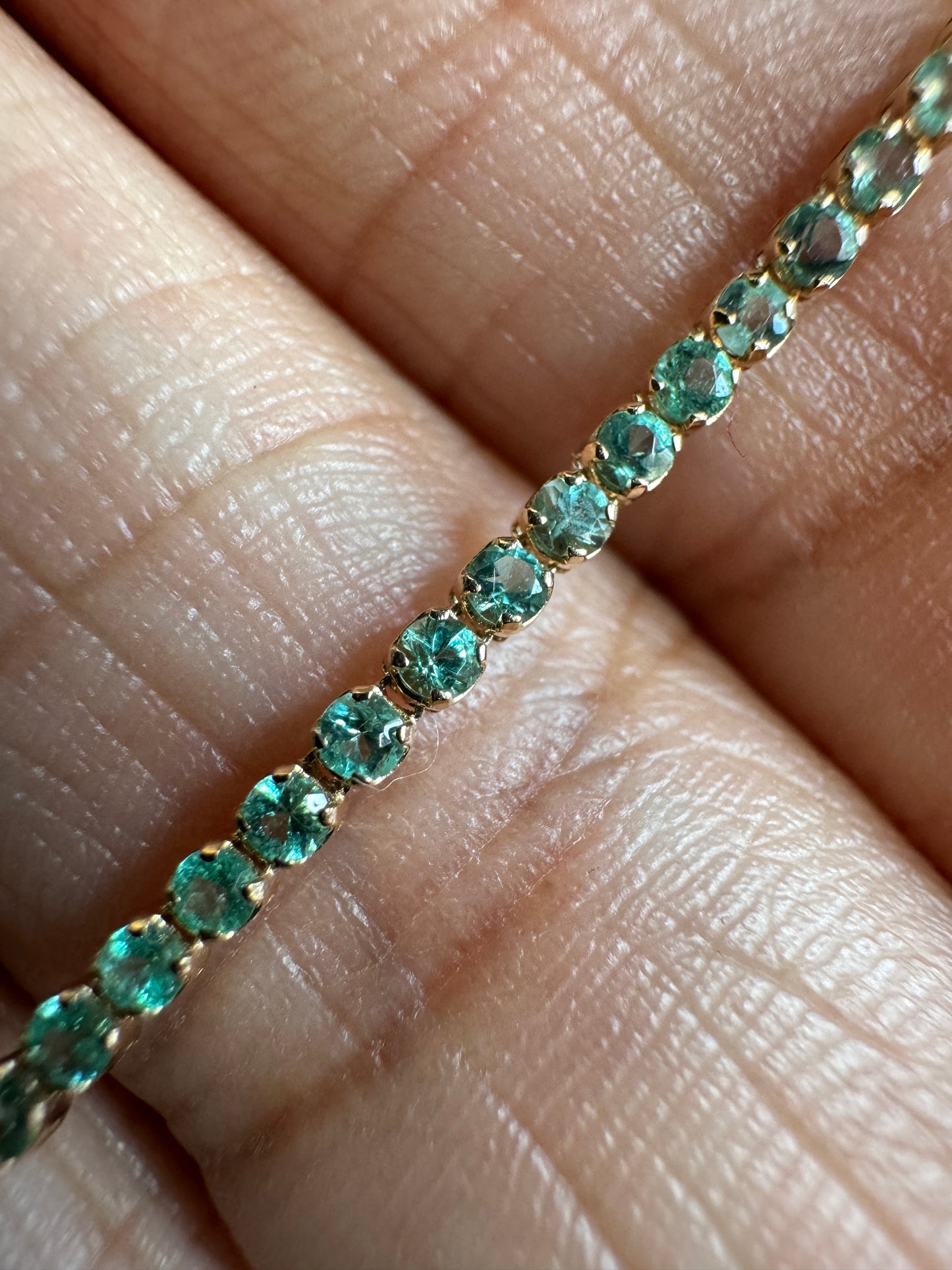 Emerald Micro Tennis Bracelet
