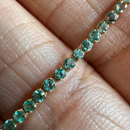 Emerald Micro Tennis Bracelet
