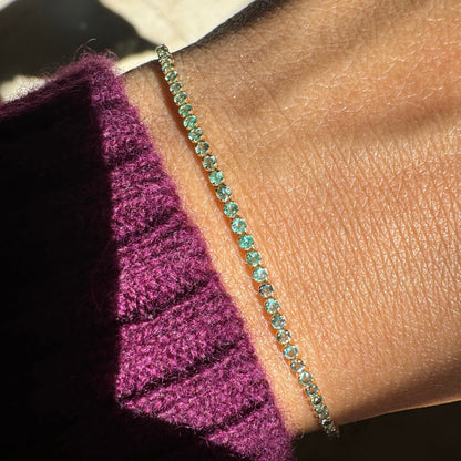 Emerald Micro Tennis Bracelet