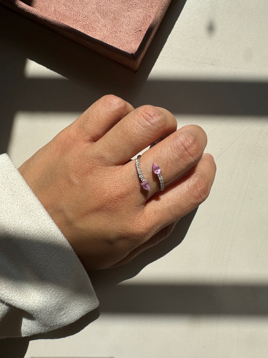 Two Of Me Pink Tourmaline 14K/18K Gold Ring