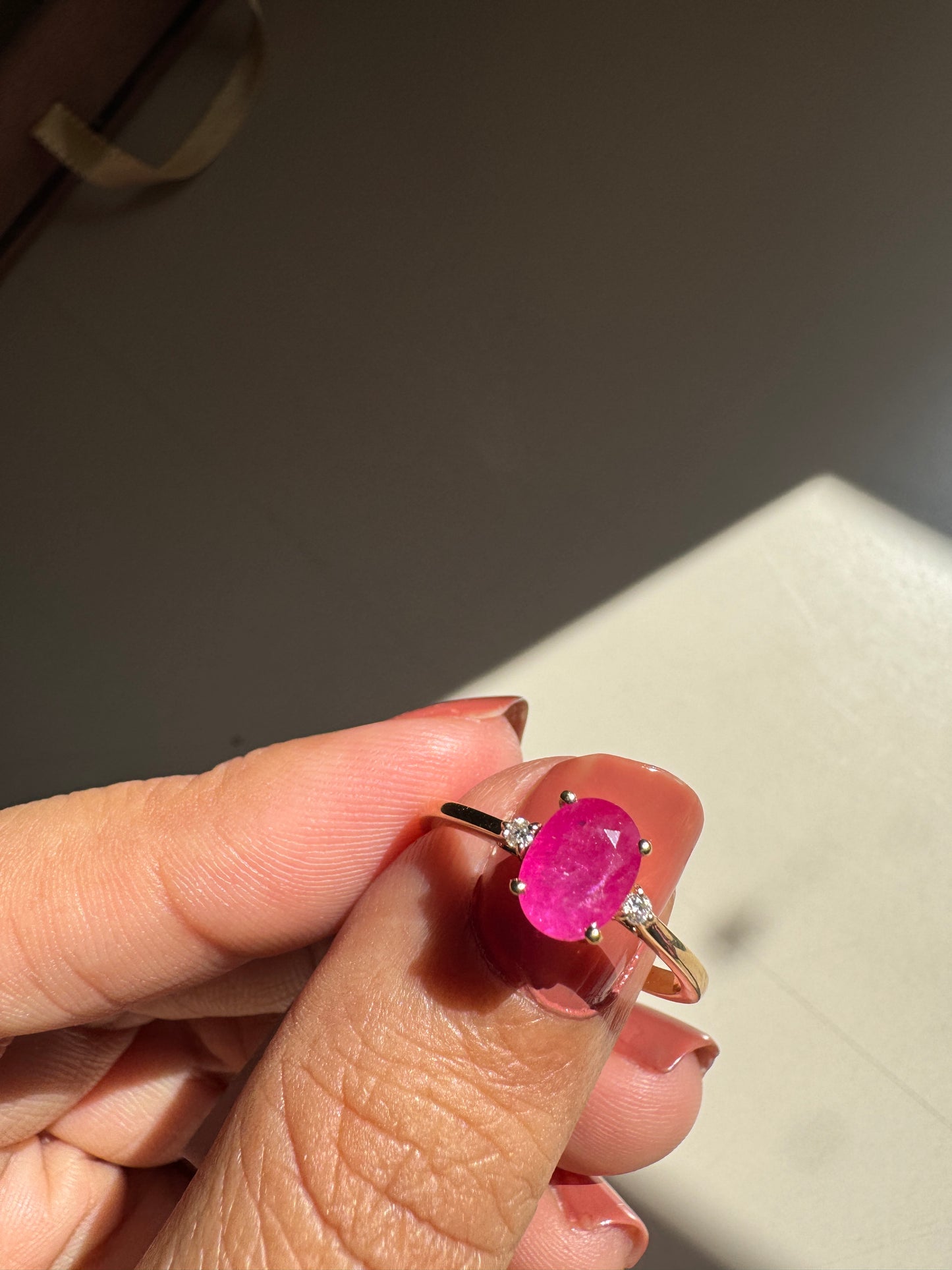 Rosa Ruby Gold Ring