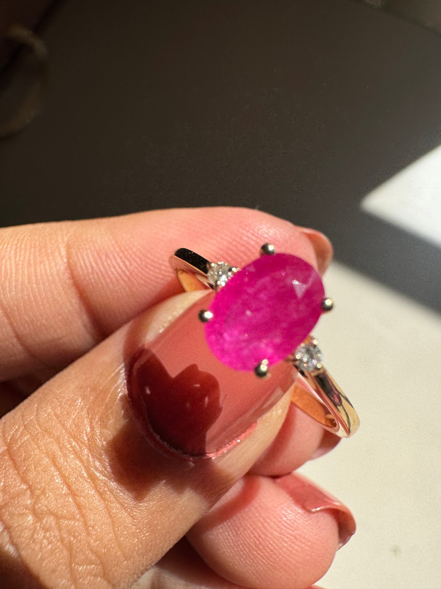 Rosa Ruby Gold Ring