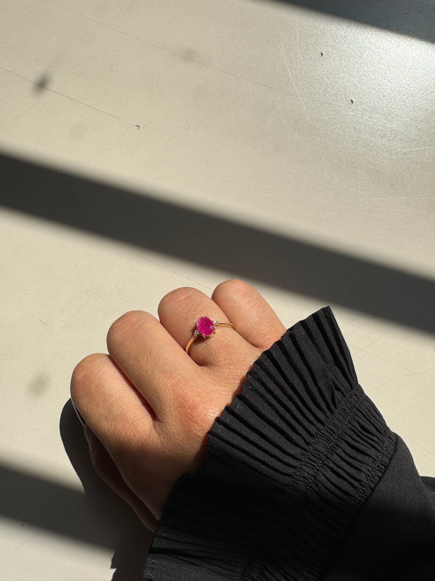 Rosa Ruby Gold Ring