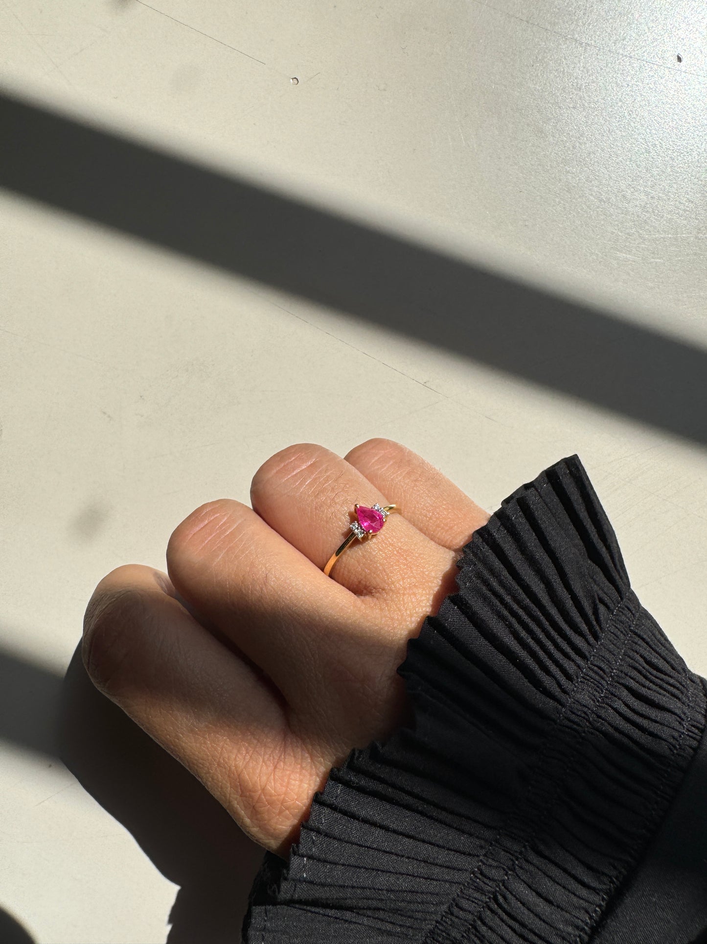 Rosa Ruby Gold Ring