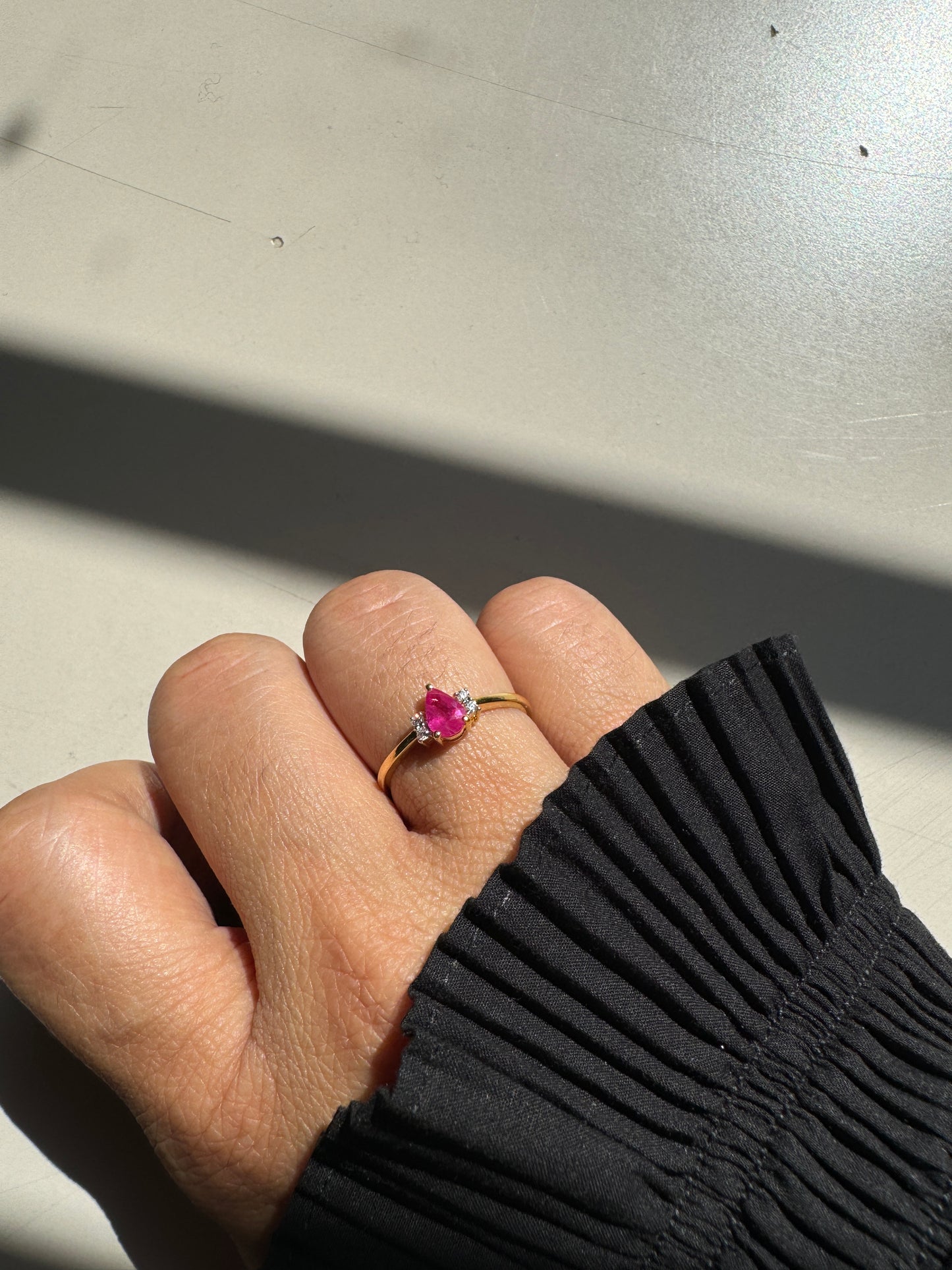 Rosa Ruby Gold Ring