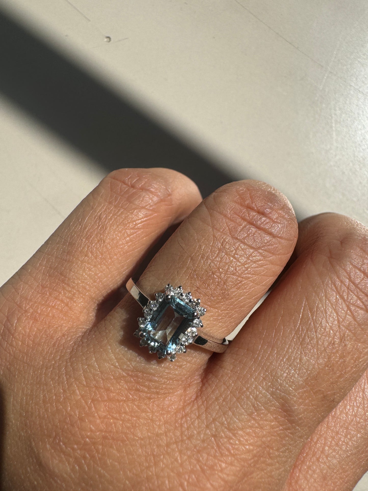 Arctic Light Blue Topaz Gold Ring