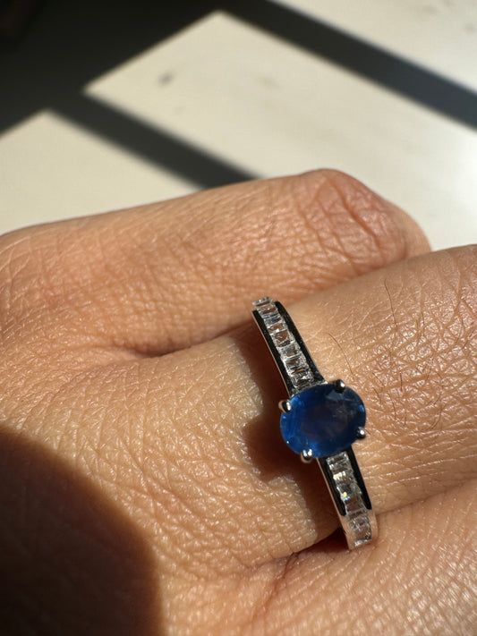 The Sapphire Drop Gold Ring