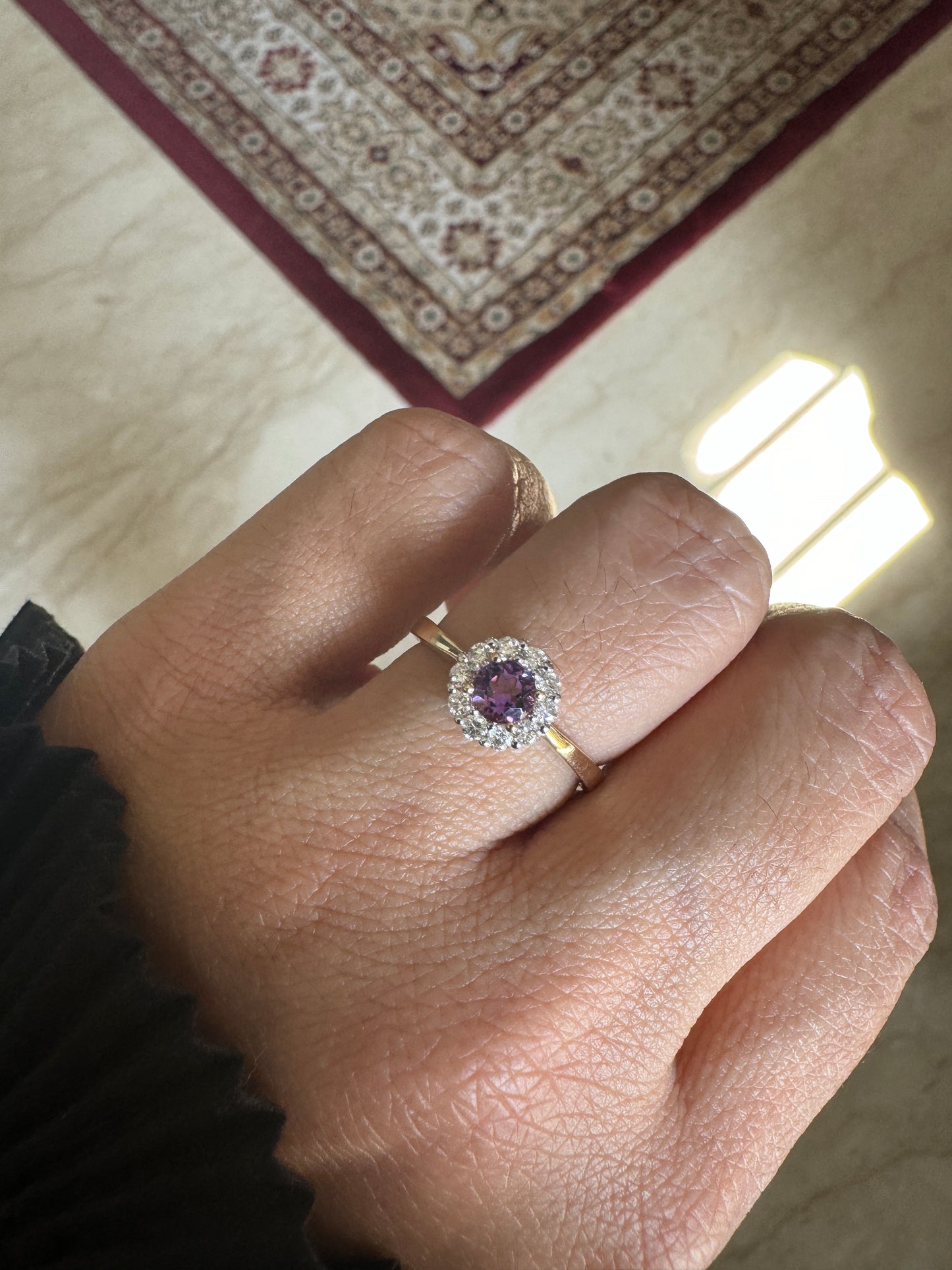 Magnolia Pink Tourmaline Gold Ring