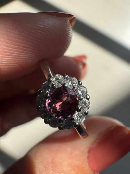 Magnolia Pink Tourmaline Gold Ring