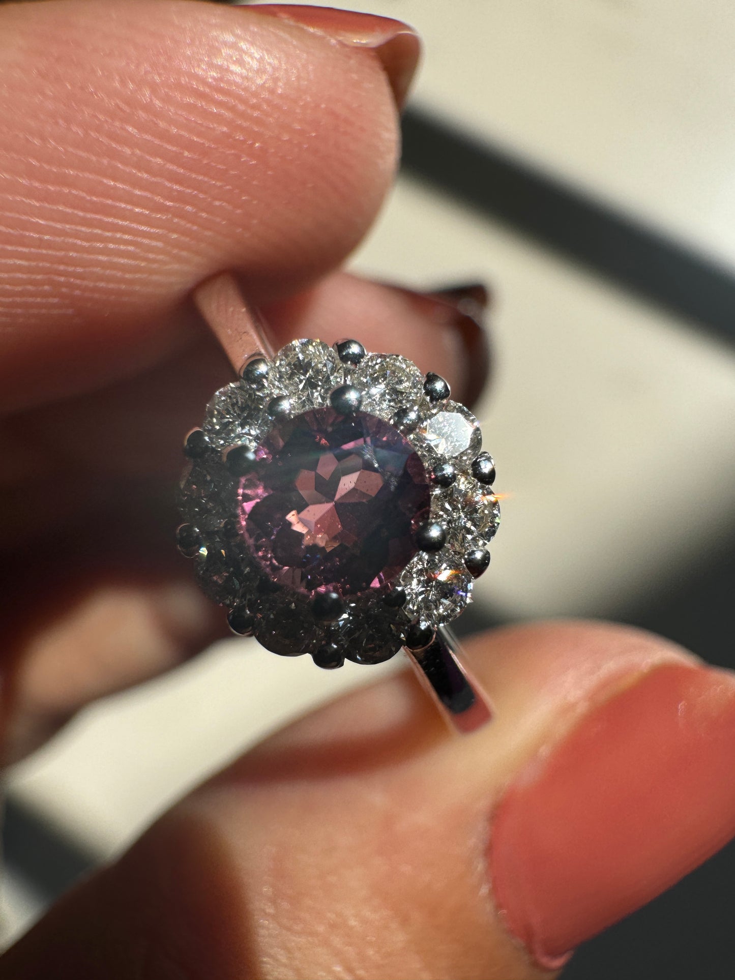 Magnolia Pink Tourmaline Gold Ring