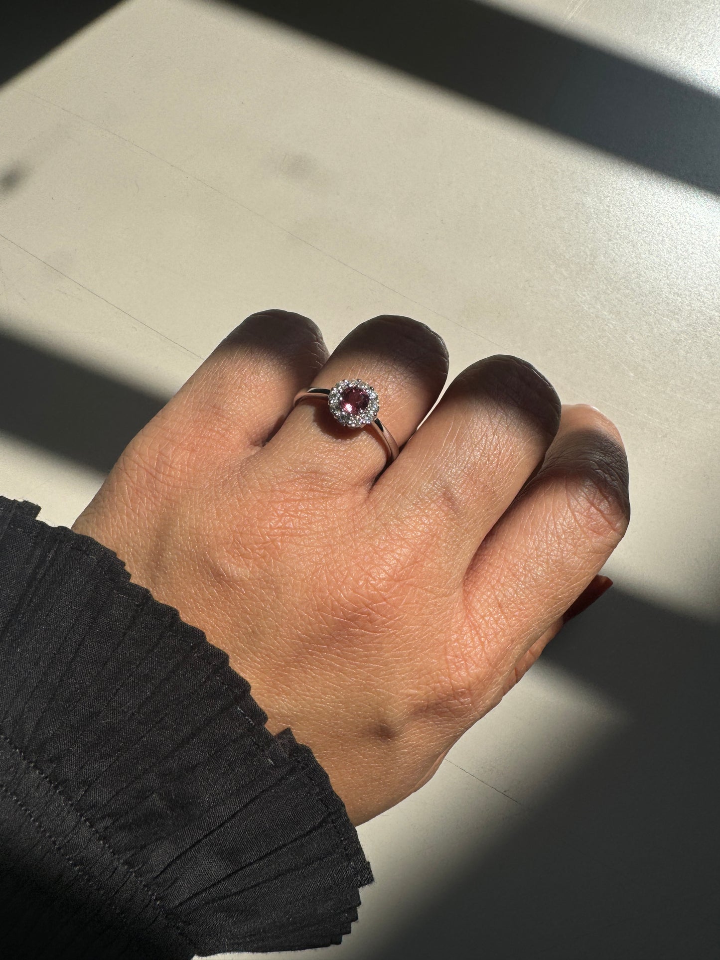 Magnolia Pink Tourmaline Gold Ring