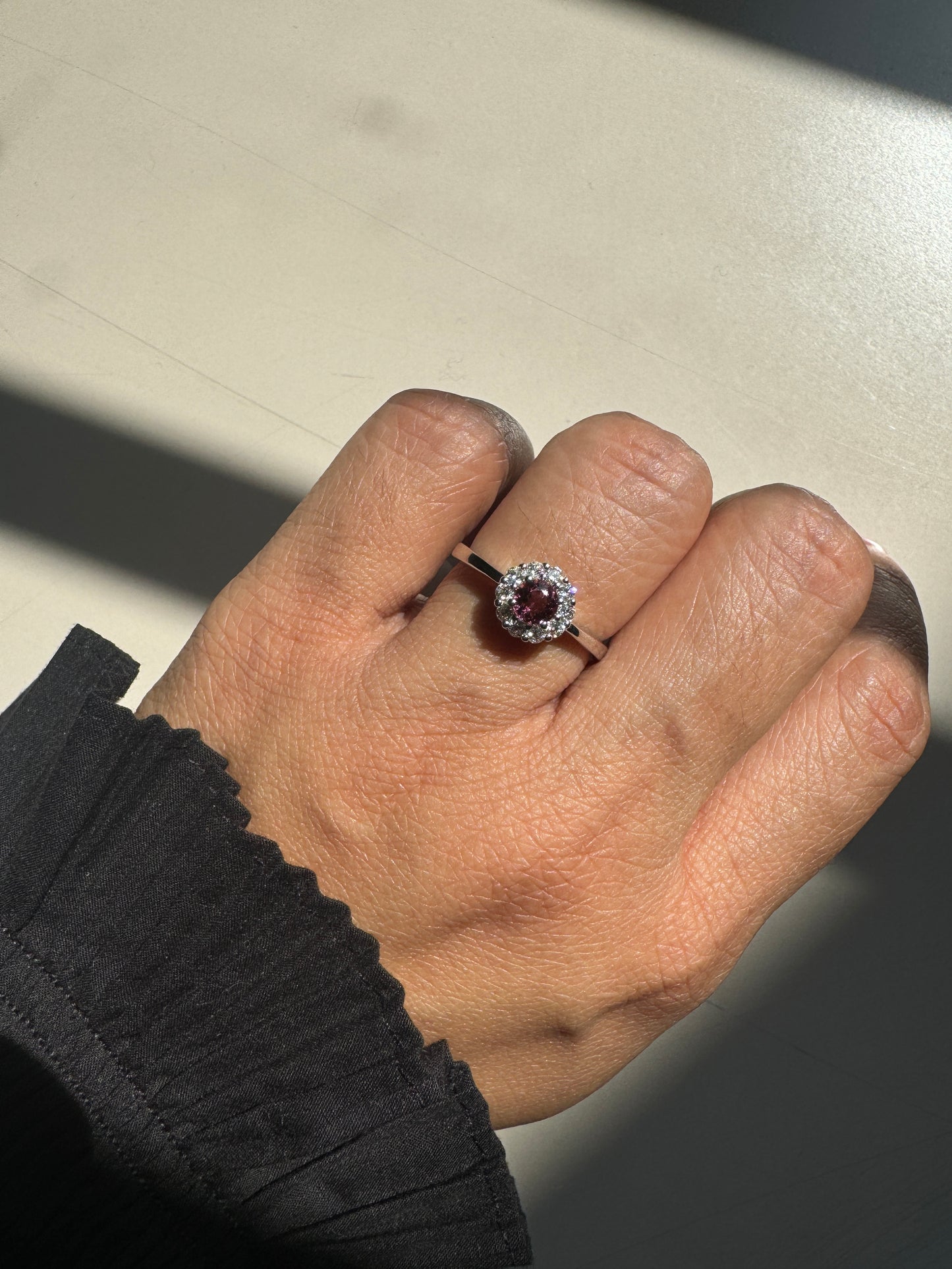 Magnolia Pink Tourmaline Gold Ring