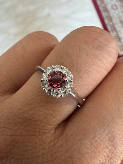 Magnolia Pink Tourmaline Gold Ring