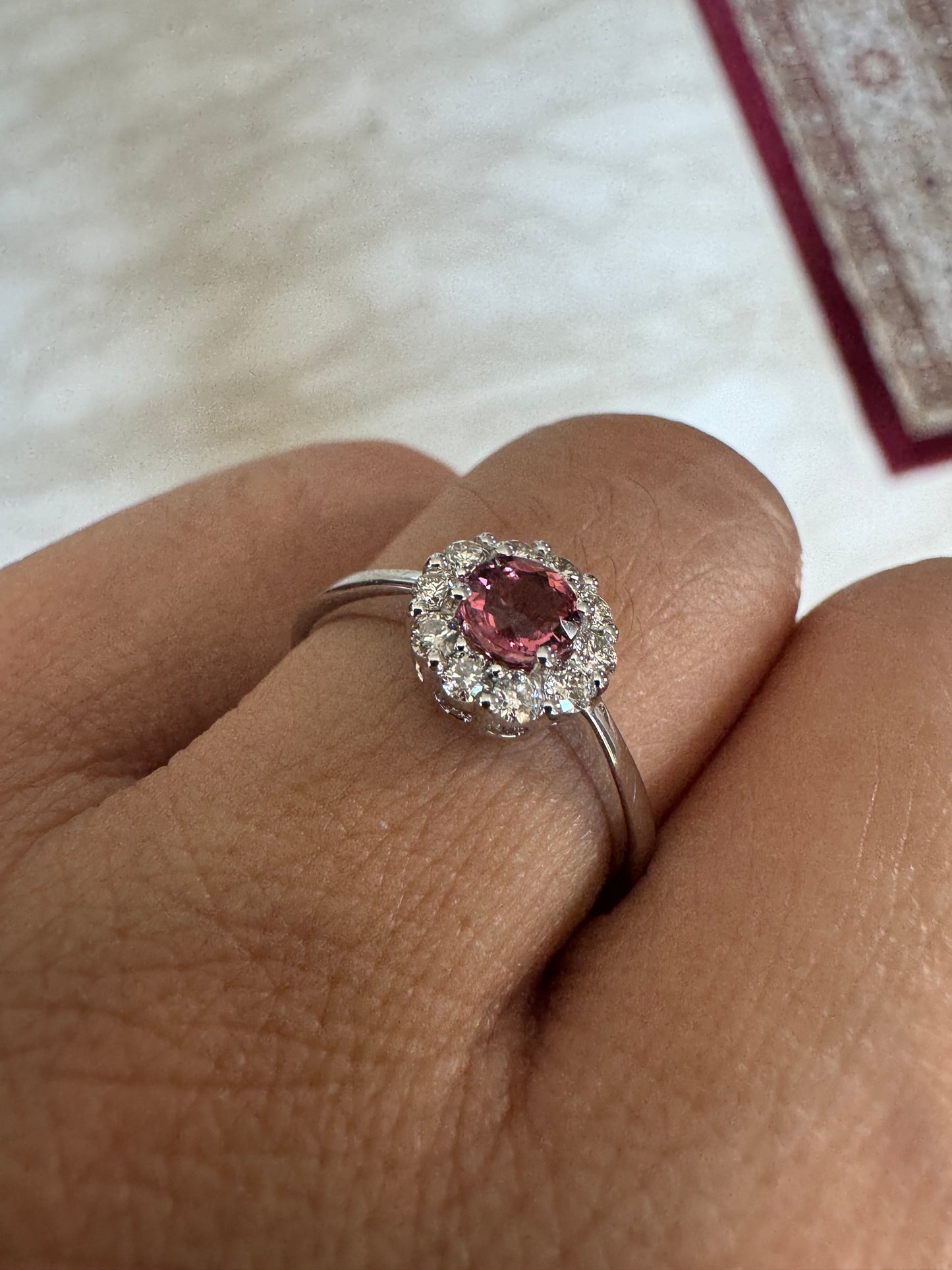 Magnolia Pink Tourmaline Gold Ring