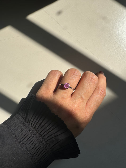 Blush Tourmaline Gold Ring