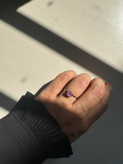 Blush Tourmaline Gold Ring