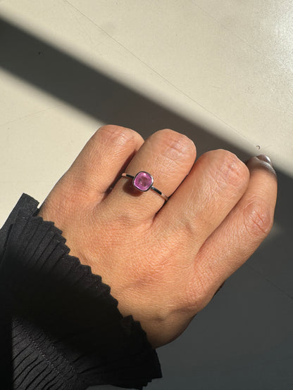 Blush Tourmaline Gold Ring