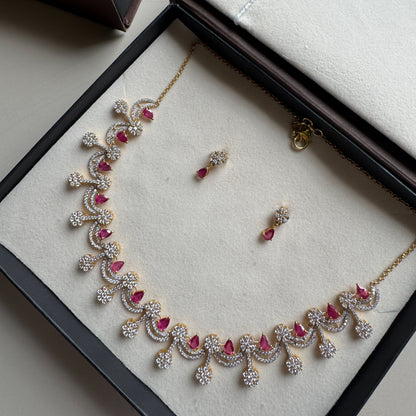 ‘Noor’ - The ruby necklace with earrings